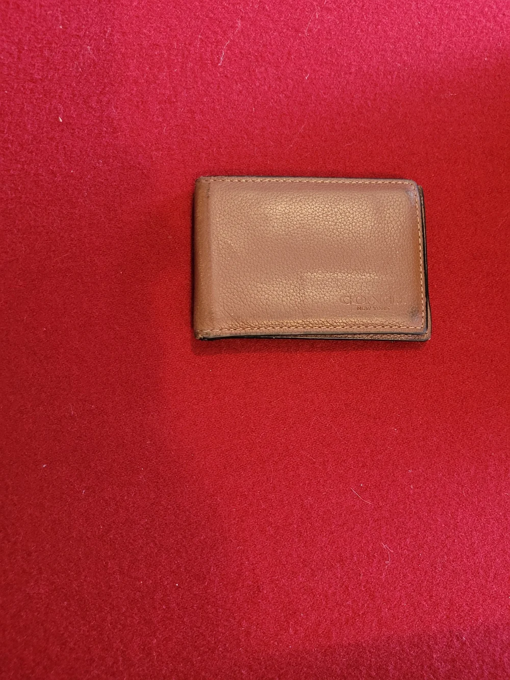 Coach Brown Leather Slim Card & Key Holder